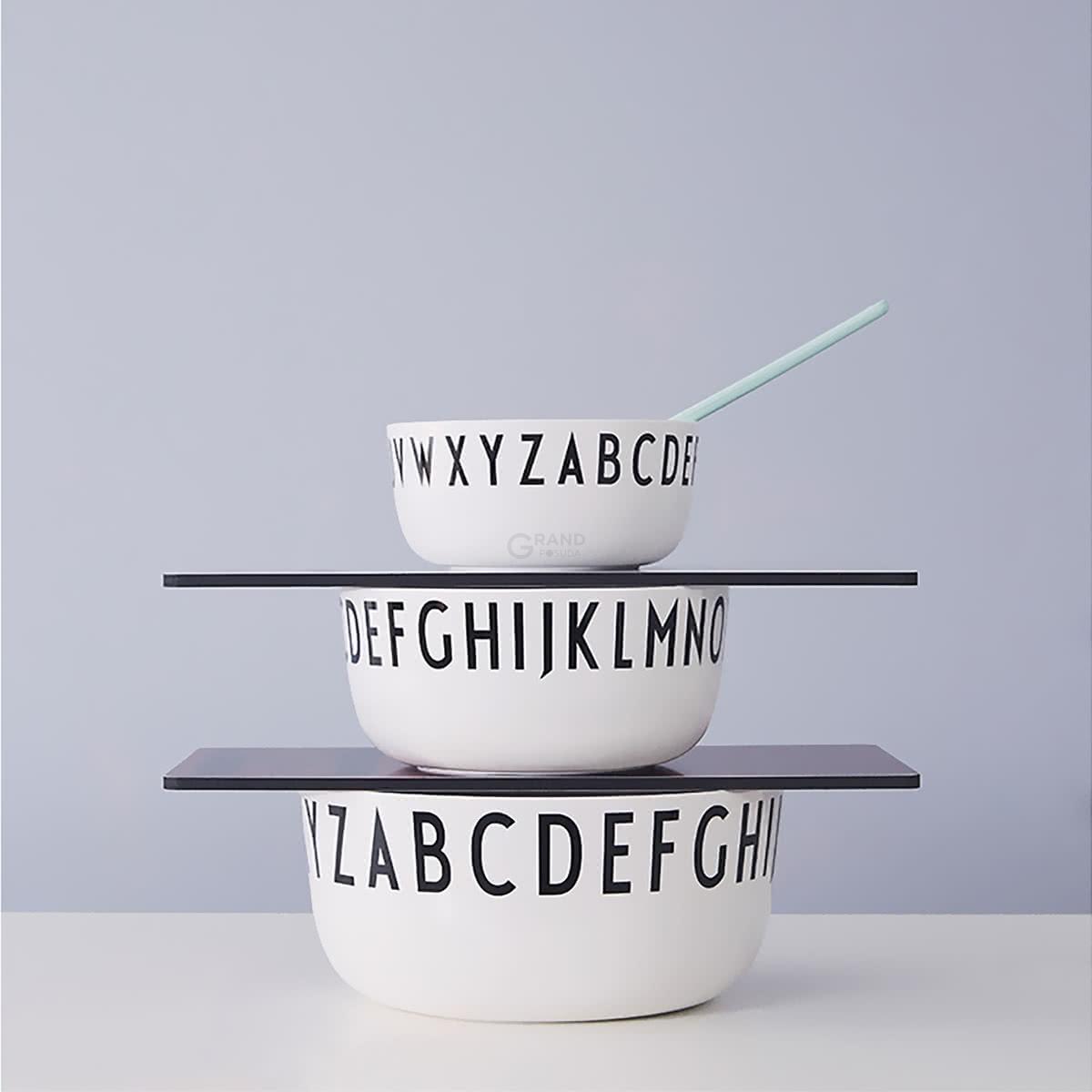 Design Letters Піала Ø 17,5 см чорно-біла Cooking Serving Bowl | https://grandposuda.com.ua
