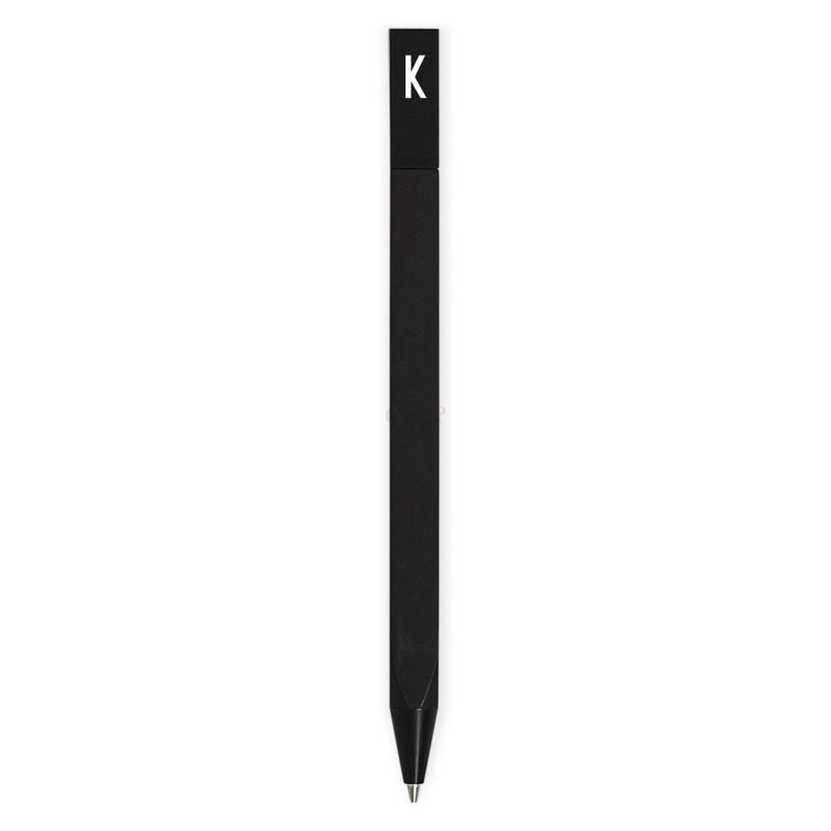 Design Letters Ручка K 1x15,1 см чорна Personal Pen | https://grandposuda.com.ua