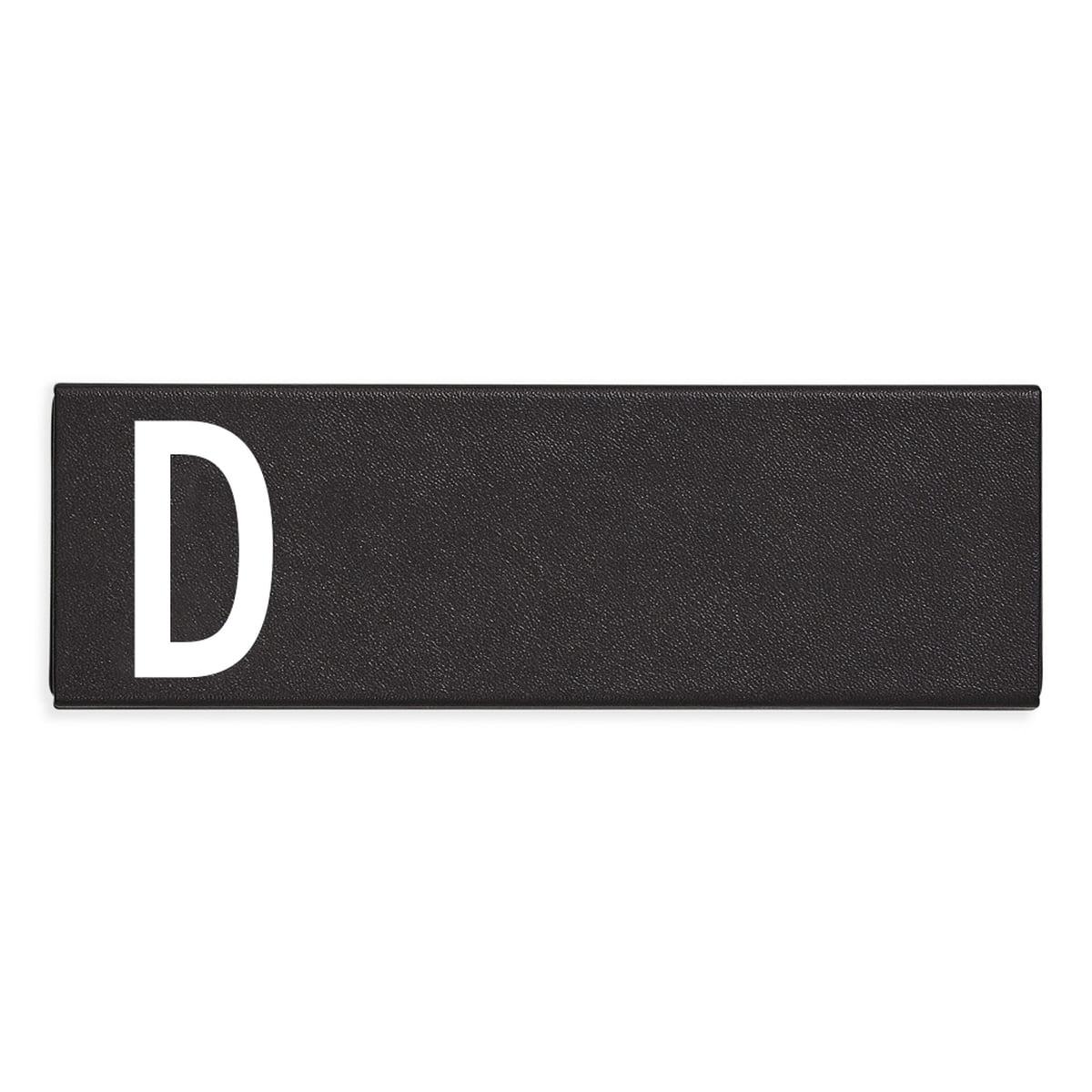 Design Letters Пенал D 1,4x5,5x16,5 см черный Personal Pencil Case | https://grandposuda.com.ua