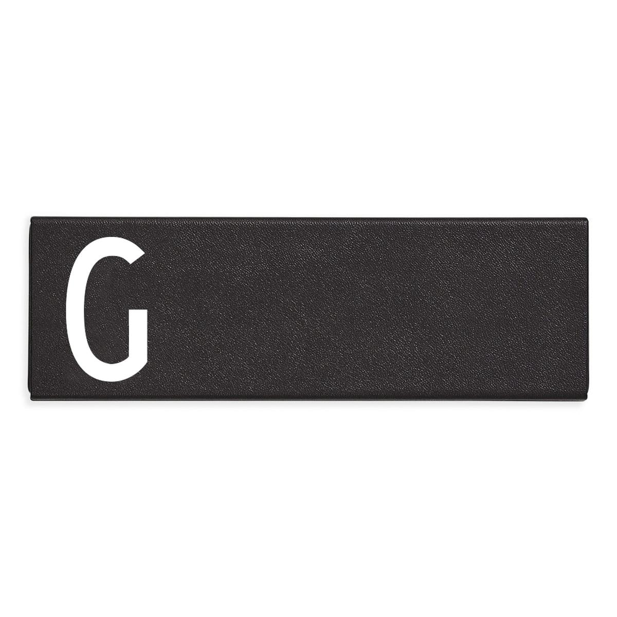 Design Letters Пенал G 1,4x5,5x16,5 см чорний Personal Pencil Case | https://grandposuda.com.ua