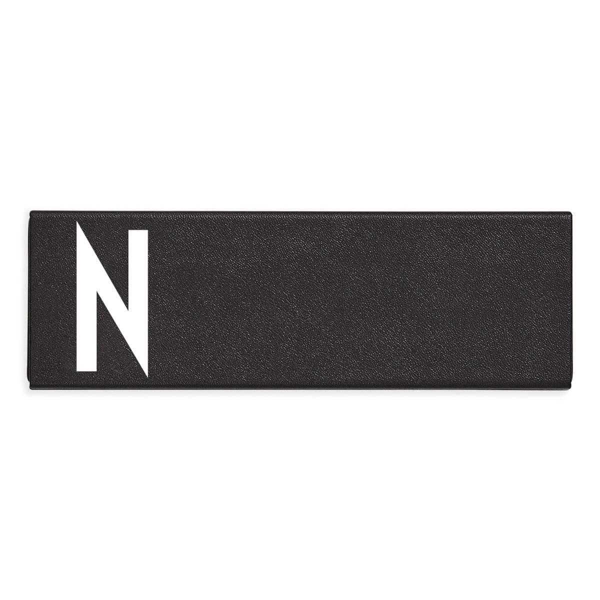Design Letters Пенал N 1,4x5,5x16,5 см чорний Personal Pencil Case | https://grandposuda.com.ua