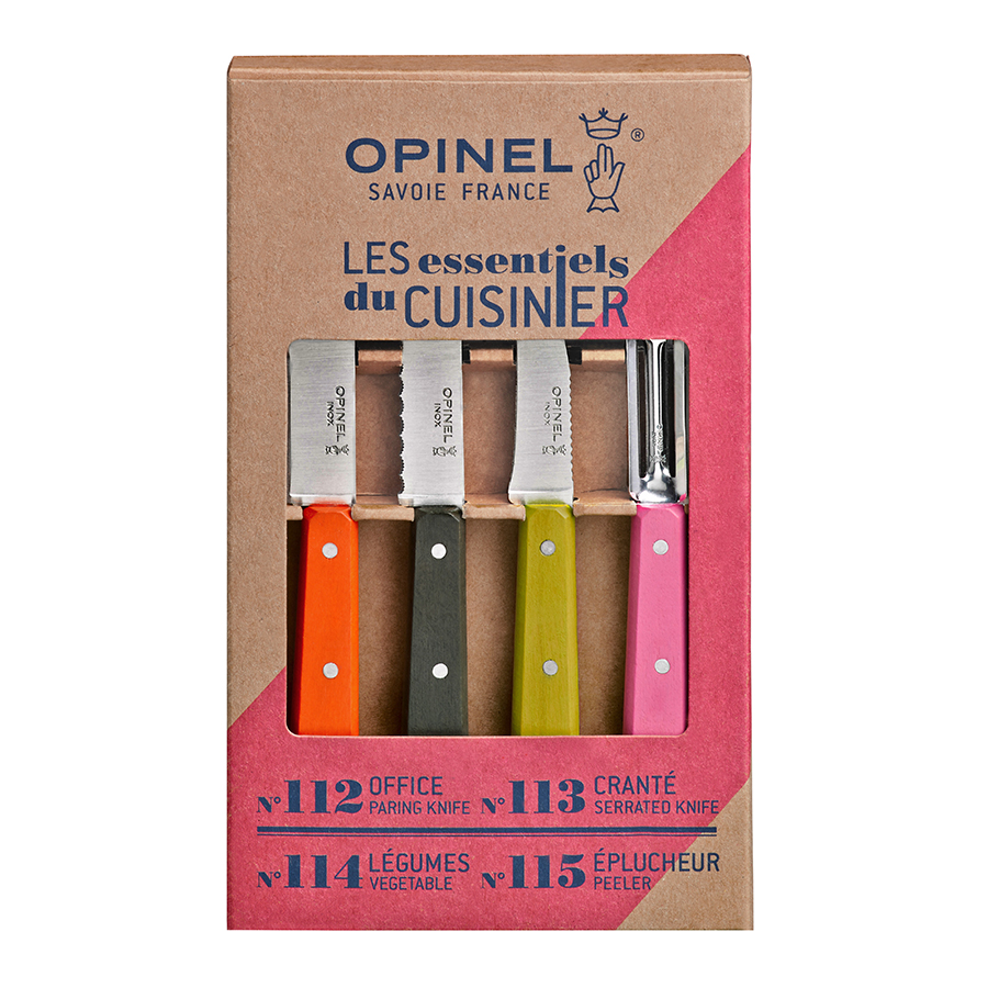 Opinel Набір з 4 кухонних ножів 21,5х2,8х13 см мульти Les Essentiels | https://grandposuda.com.ua