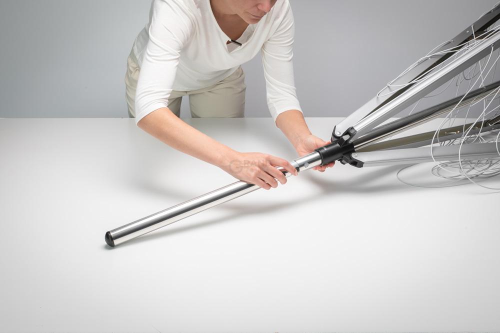 Brabantia Сушилка уличная с розеткой для заземления 40 м серая Essential | https://grandposuda.com.ua