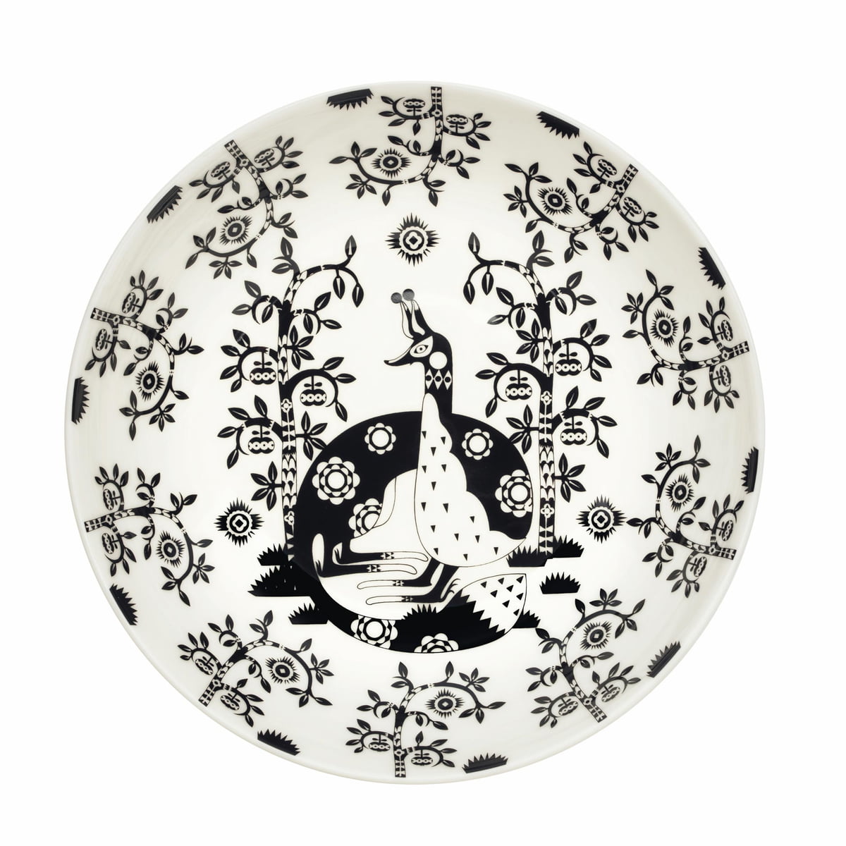 Iittala Тарілка Ø 22 см біло-чорна Taika 2017 | https://grandposuda.com.ua
