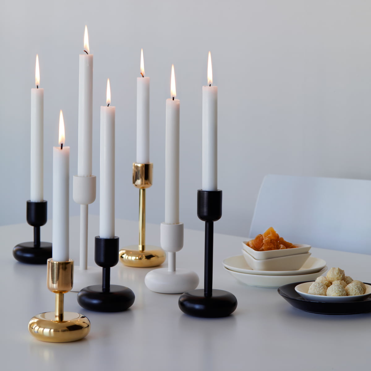 Iittala Підсвічник 18,3х9х9х8,6 см сріблястий Nappula | https://grandposuda.com.ua