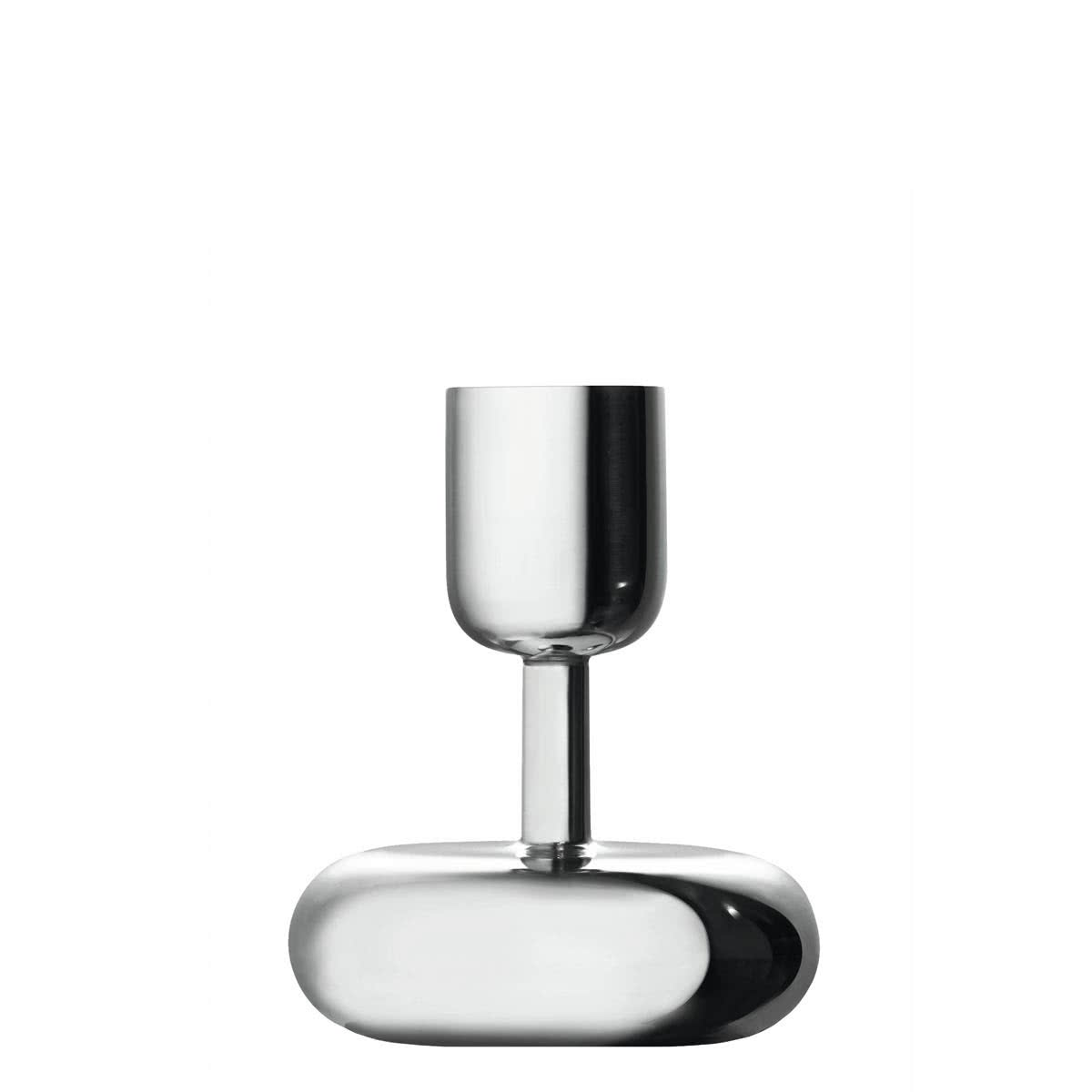 Iittala Підсвічник 10,7х8,6 см сріблястий Nappula | https://grandposuda.com.ua