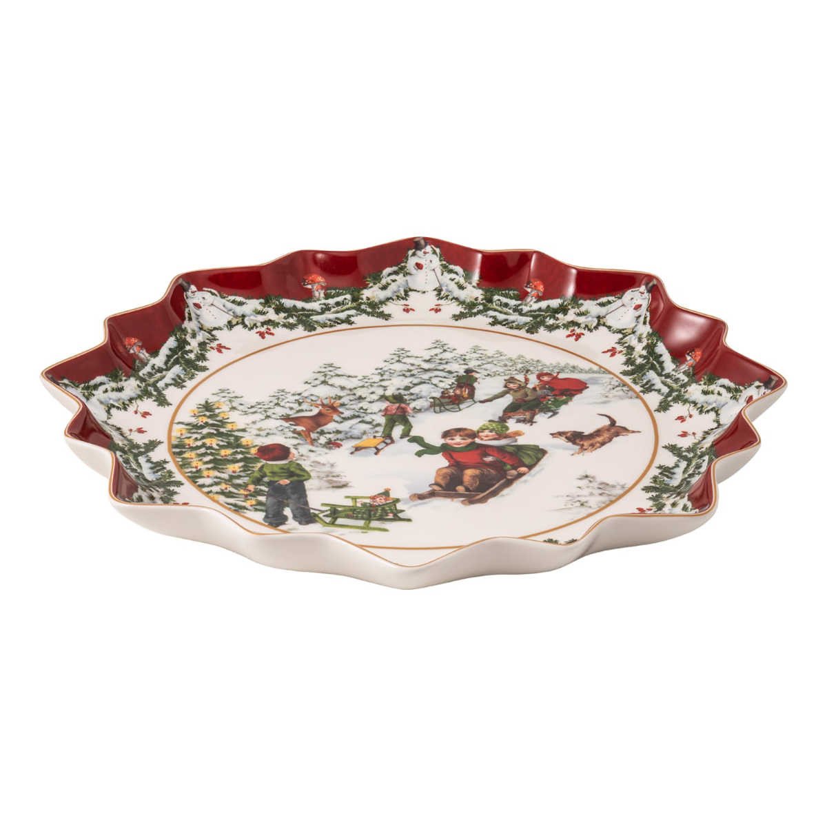 Villeroy & Boch Тарелка “Дети на санях” 39 x 3,5 см, Toy's Fantasy | https://grandposuda.com.ua