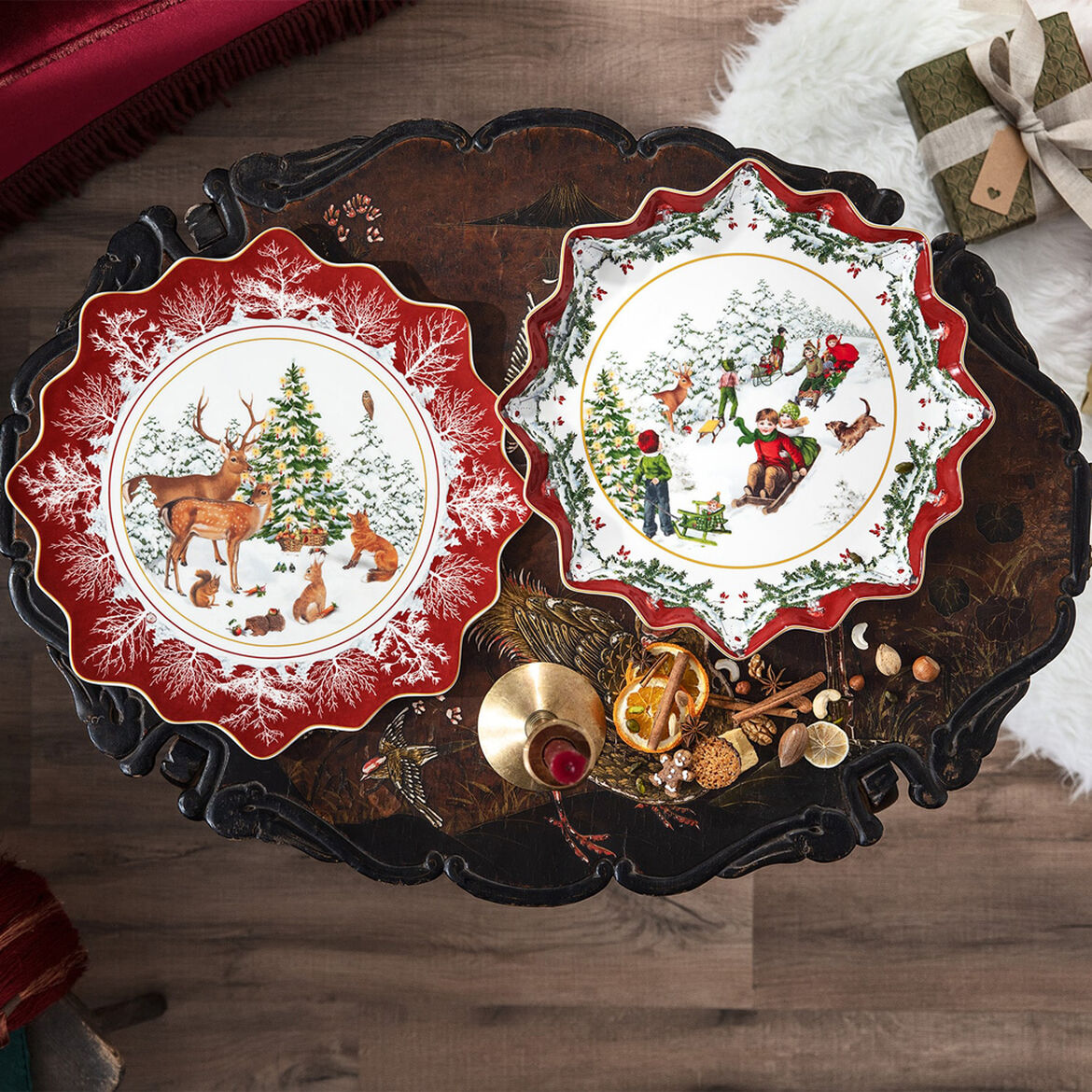 Villeroy & Boch Тарелка “Дети на санях” 39 x 3,5 см, Toy's Fantasy | https://grandposuda.com.ua