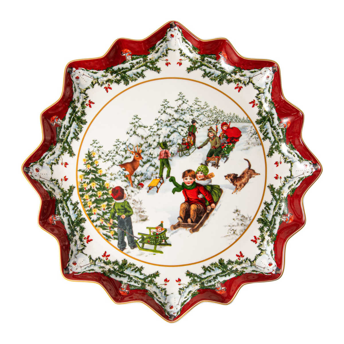 Villeroy & Boch Тарелка “Дети на санях” 39 x 3,5 см, Toy's Fantasy | https://grandposuda.com.ua