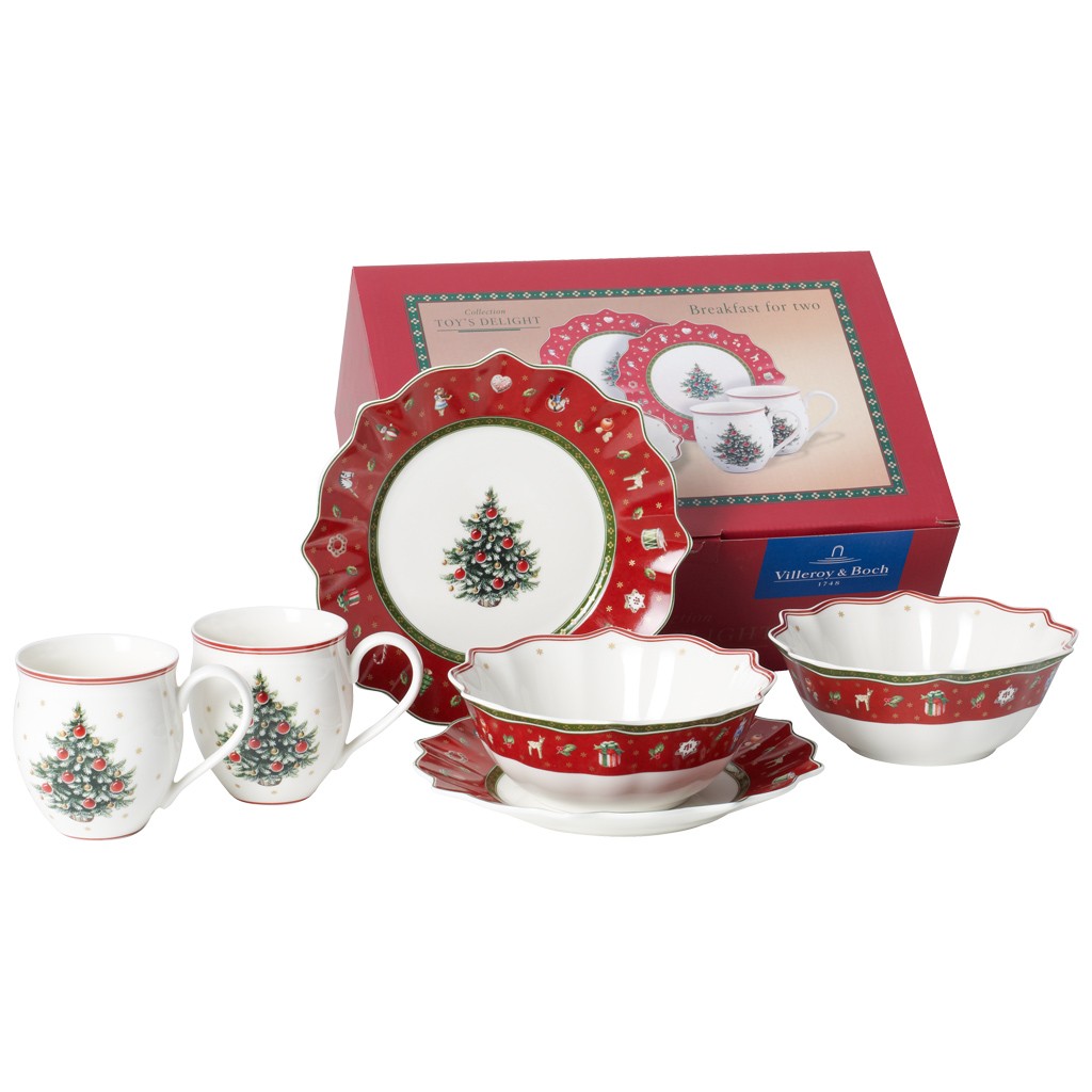 Villeroy & Boch Набор посуды для завтрака на 2 персоны красный Toy's Delight | https://grandposuda.com.ua