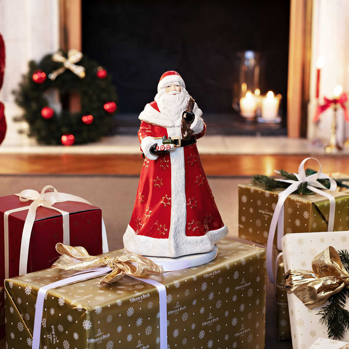 Villeroy & Boch Фігурка музична Дід Мороз з подарунками 34 см Christmas Toys Memory | https://grandposuda.com.ua