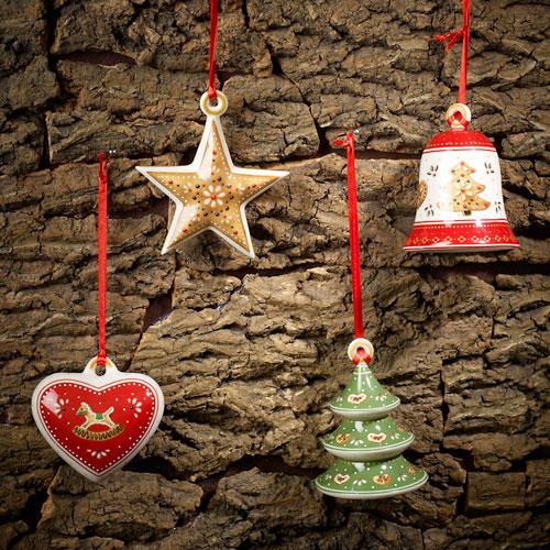 Villeroy & Boch Підвіска порцеляновий Тріо Санта Клаусів 8,2 см My Christmas Tree | https://grandposuda.com.ua