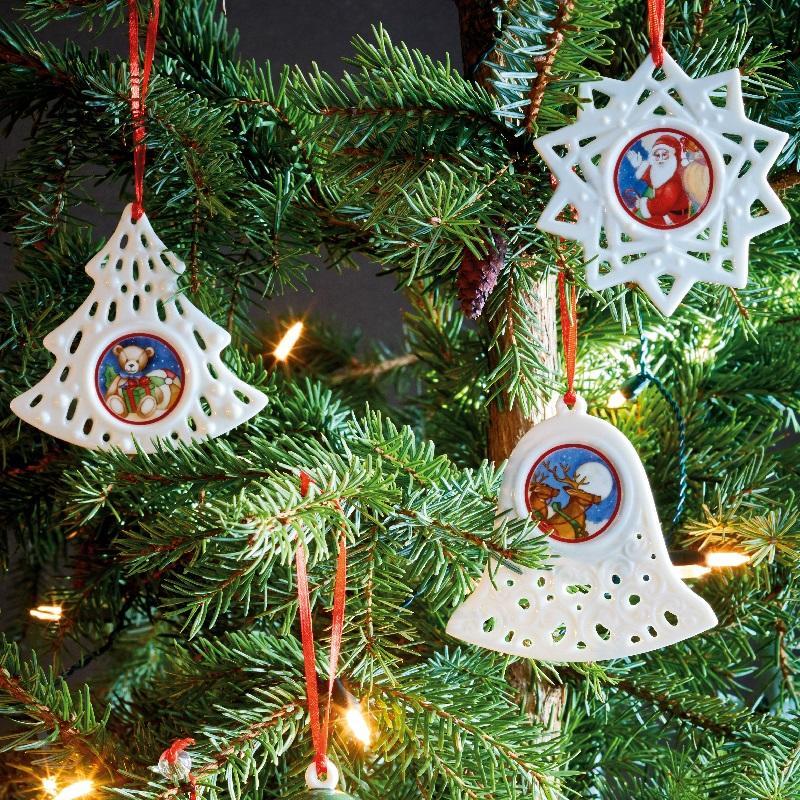 Villeroy & Boch Підвіска порцеляновий Тріо Санта Клаусів 8,2 см My Christmas Tree | https://grandposuda.com.ua