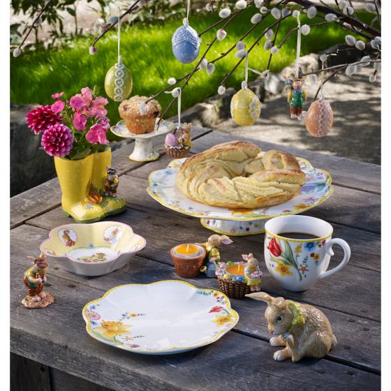 Villeroy & Boch Тарілка для яєць і підставка для яйця, набір 4 предмети Spring Awakening | https://grandposuda.com.ua