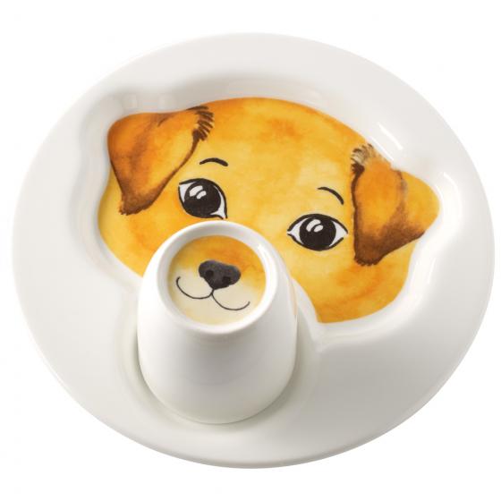Villeroy & Boch Набор детской посуды, 2 предмета, Собака Animal Friends | https://grandposuda.com.ua