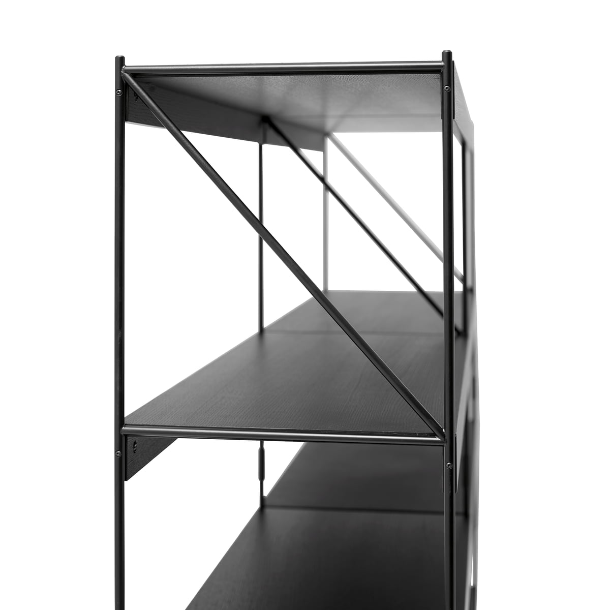 Модульна стелажна система 75x40x183,6 см чорна Zet Storing Menu | https://grandposuda.com.ua