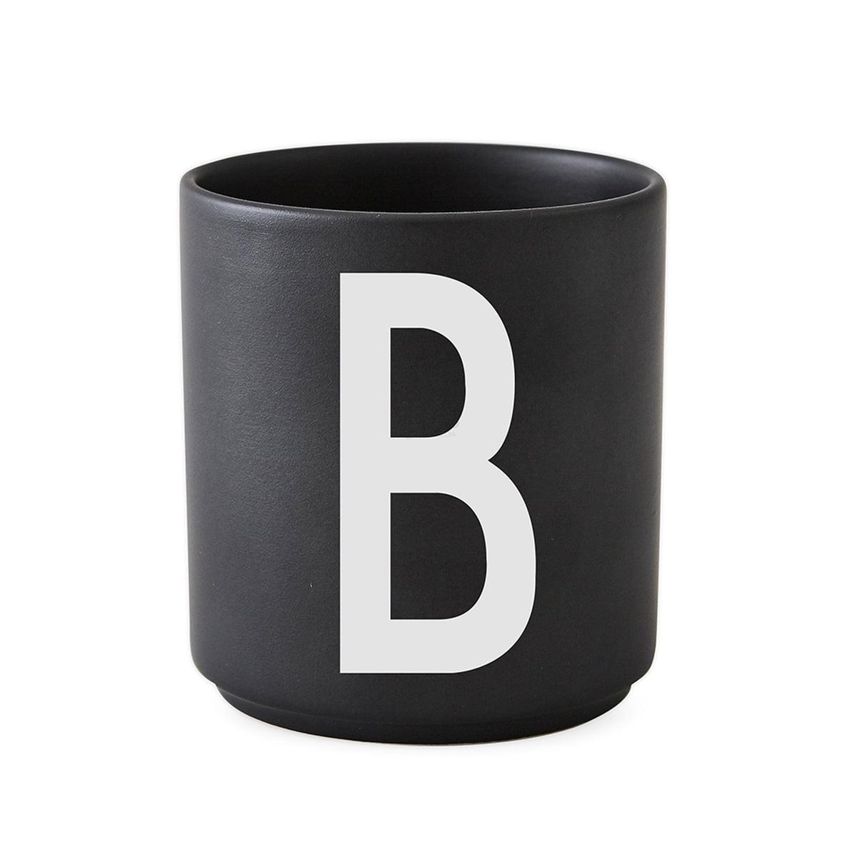 Design Letters Чашка B 325 мл черная AJ Porzellan Becher | https://grandposuda.com.ua
