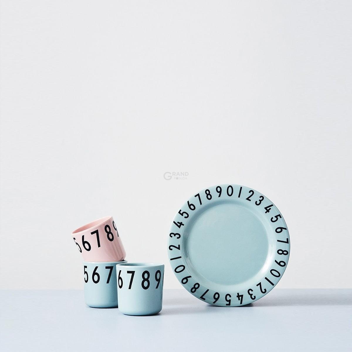 Design Letters Детский набор розовый Melamingeschirr-Set The Numbers | https://grandposuda.com.ua