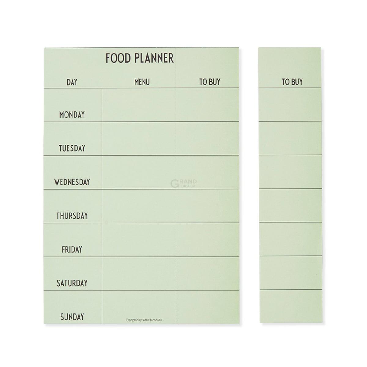Design Letters Календар 29,7x21 см білий Wochenplaner Essen | https://grandposuda.com.ua
