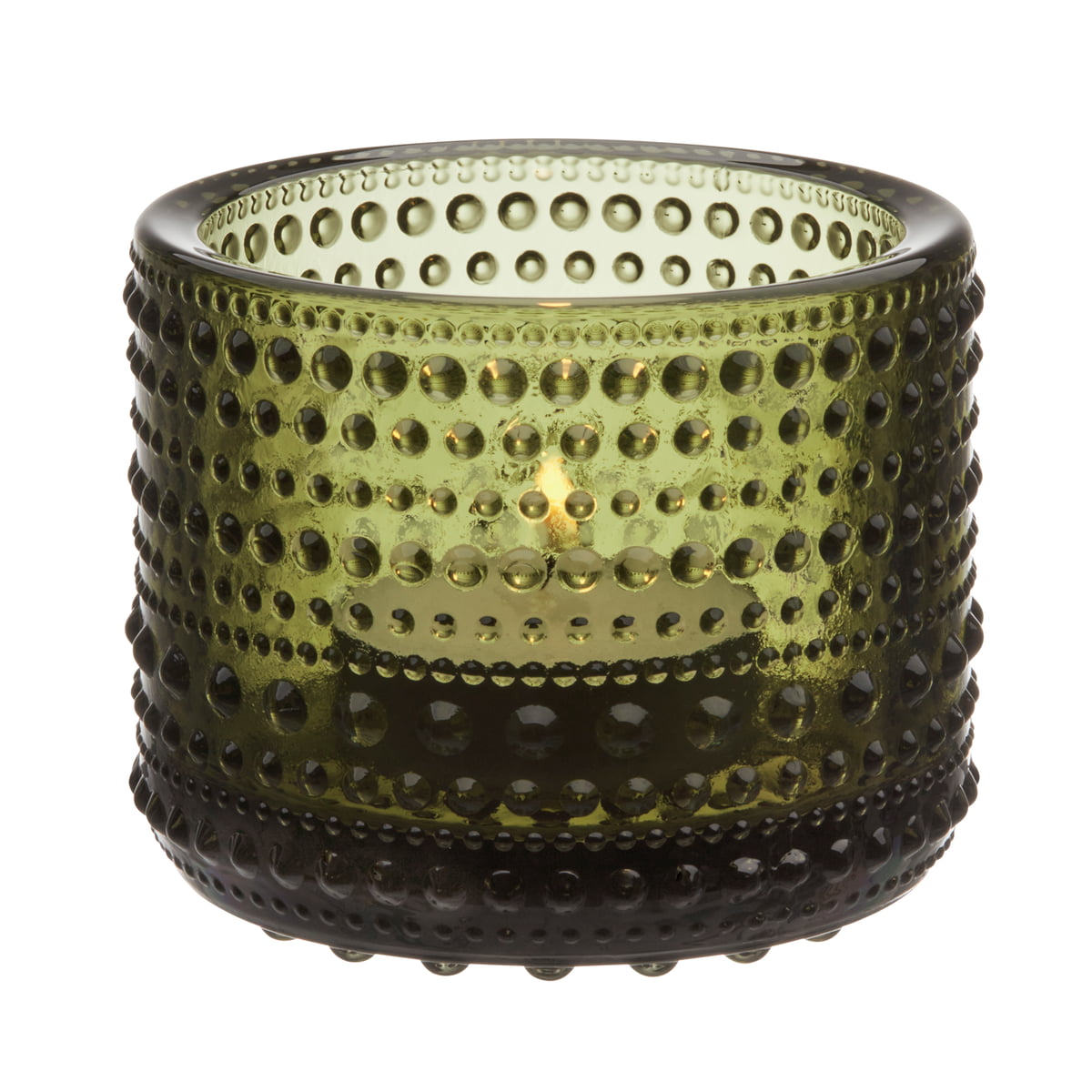 Iittala Підсвічник 6,4х7,7 см темно-зелений Kastehelmi | https://grandposuda.com.ua