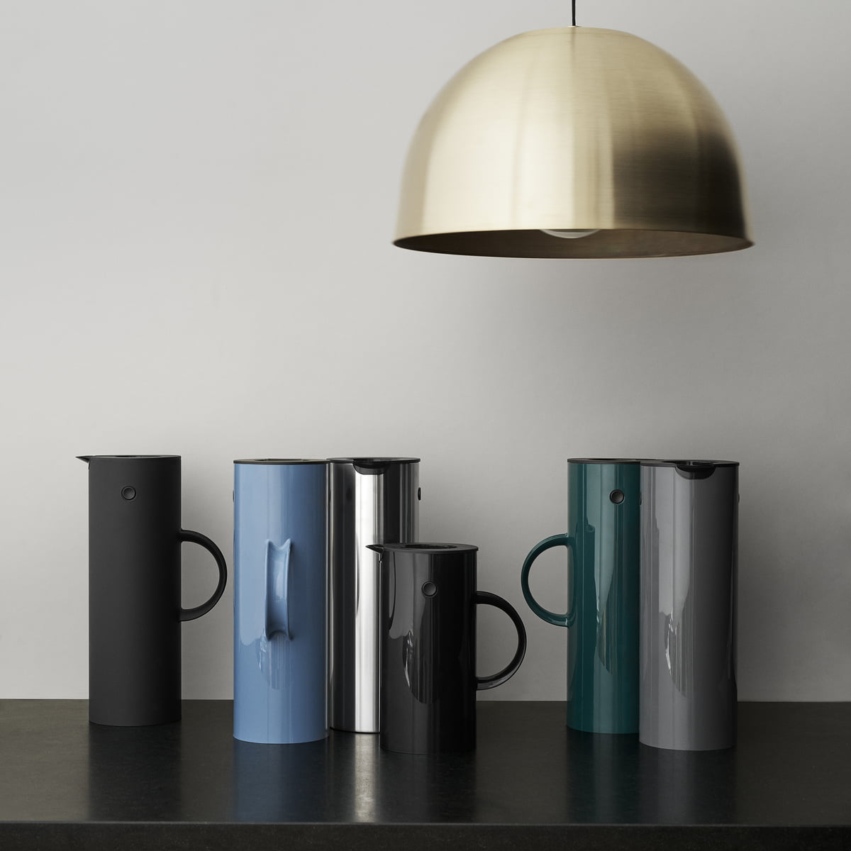 Термокувшин 1 л бордовый Classics EM 77 Stelton | https://grandposuda.com.ua