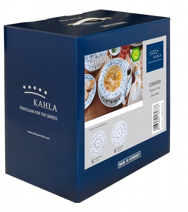 Kahla Набор столовой посуды 12 предметов на 6 персон Blau Saks | https://grandposuda.com.ua