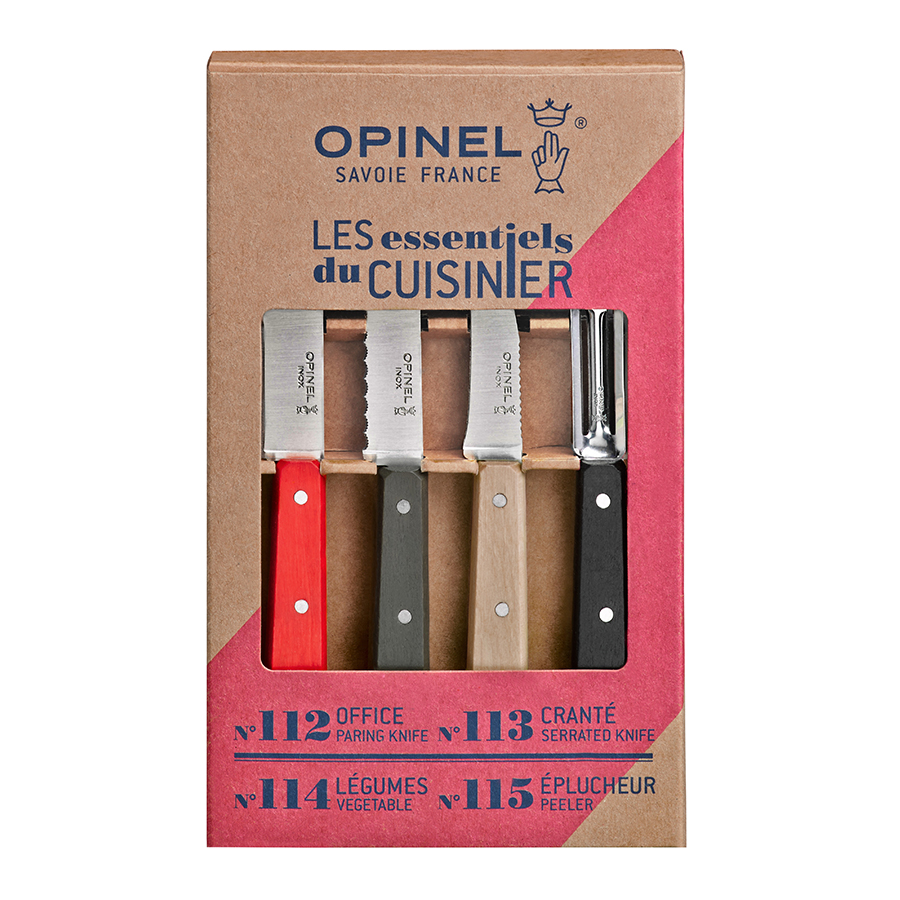 Opinel Набор из 4 кухонных ножей 21,5х2,8х13 см мульти Les Essentiels | https://grandposuda.com.ua