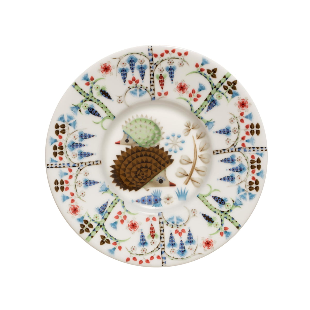 Iittala Блюдце до чашки для кави Ø 15 см біле / мульти Siimes Taika | https://grandposuda.com.ua