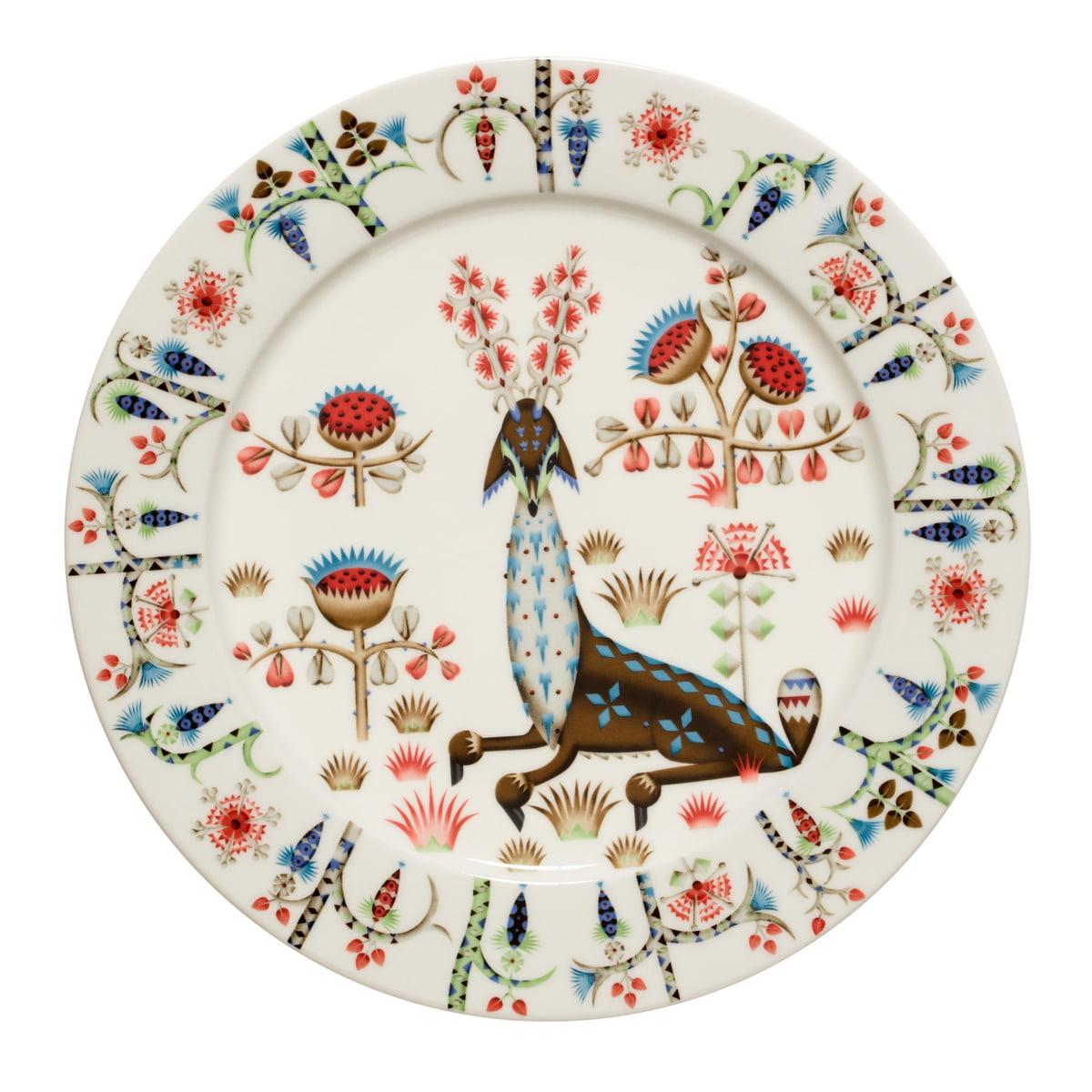 Iittala Тарілка Ø 27 см біла / мульти Siimes Taika | https://grandposuda.com.ua
