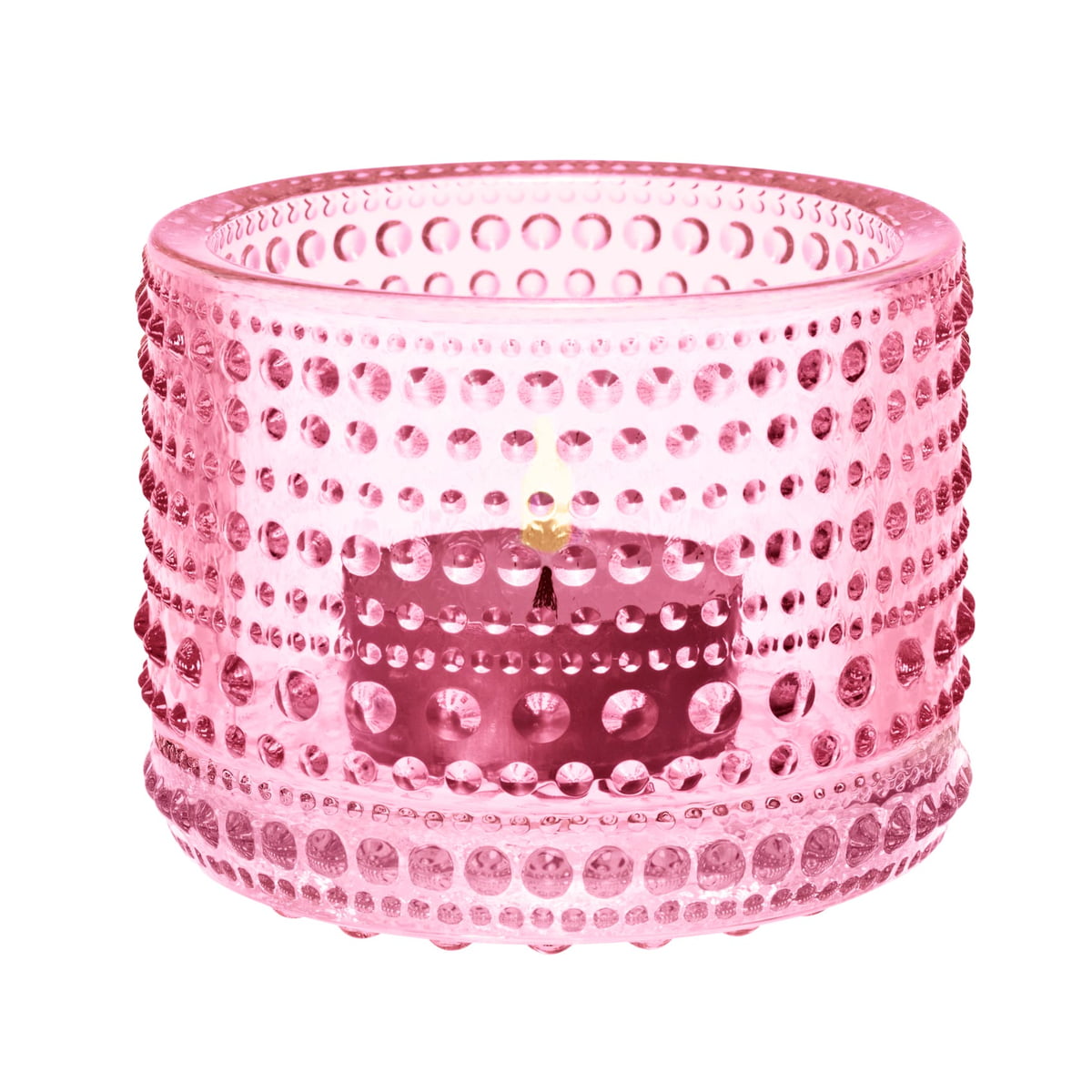 Iittala Підсвічник 6,4х7,7 см світло-рожевий Kastehelmi | https://grandposuda.com.ua