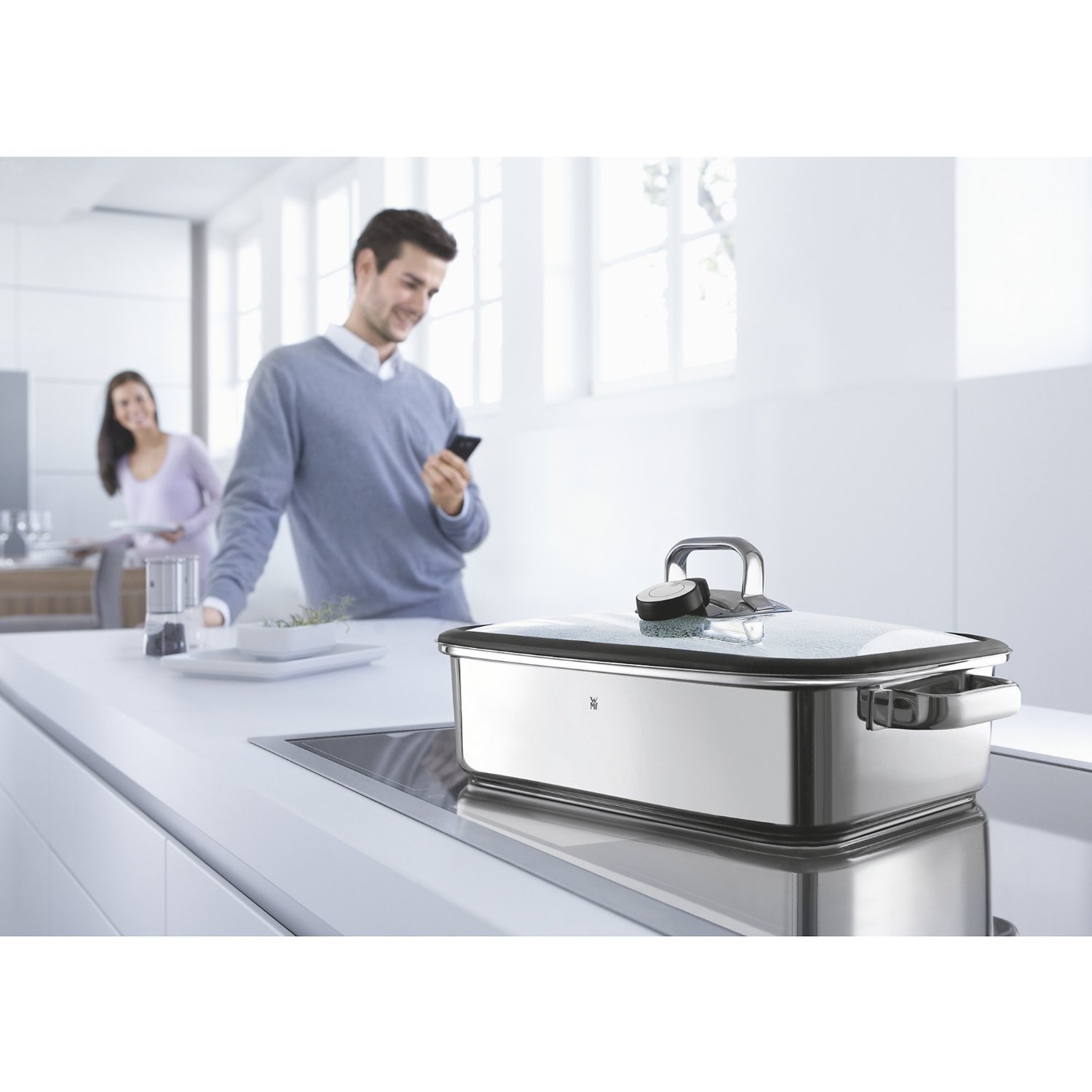 WMF Жаровня 35 х 21,5 см з парової кошиком + електронний датчик Compact Aroma Vitalis | https://grandposuda.com.ua