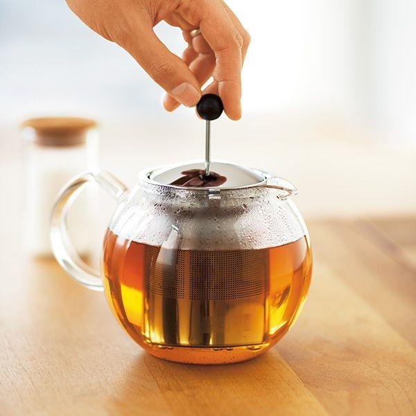 Bodum Чайник для заварювання з фільтром, чорний, 0,5 л, Assam | https://grandposuda.com.ua