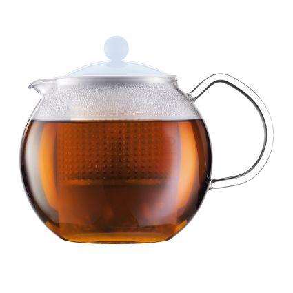Bodum Чайник для заварювання з пластиковою кришкою блакитний, 1 л, Assam | https://grandposuda.com.ua