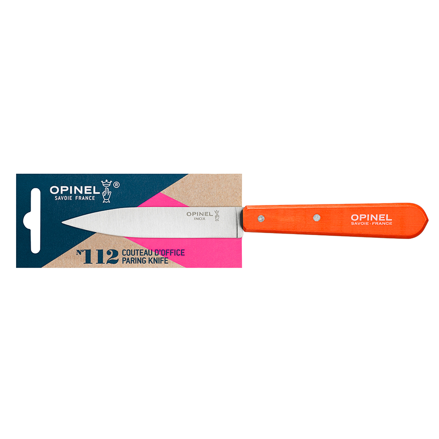 Opinel Ніж кухонний 10 см металік / помаранчевий Les Essentiels | https://grandposuda.com.ua