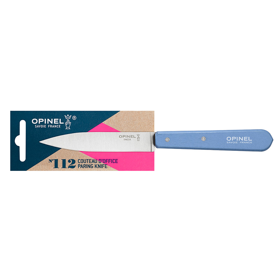 Opinel Ніж кухонний 10 см металік / блакитний Les Essentiels | https://grandposuda.com.ua