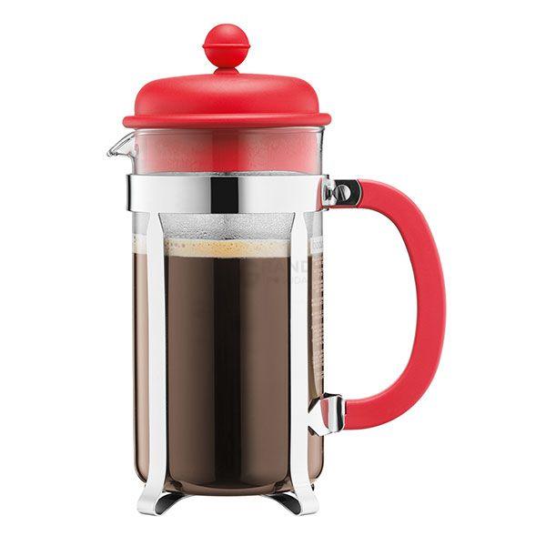 Bodum Френч-пресс красный, 1 л, Caffettiera | https://grandposuda.com.ua