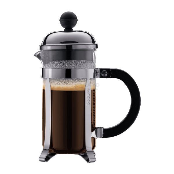 Bodum Френч-пресс серебристый с ручкой, 0,35 л, Chambord | https://grandposuda.com.ua
