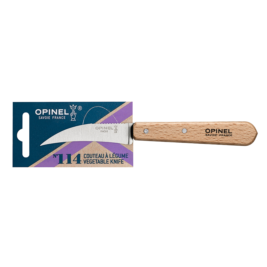 Opinel Ніж для овочів 7 см металік / дерево Les Essentiels | https://grandposuda.com.ua