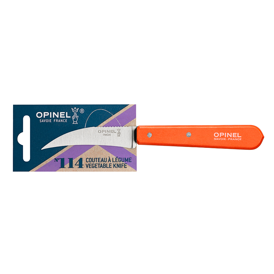 Opinel Ніж для овочів 7 см металік / помаранчевий Les Essentiels | https://grandposuda.com.ua