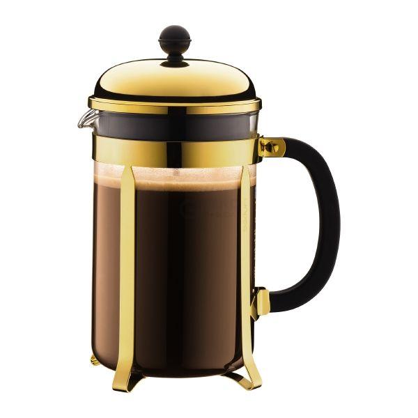 Bodum Френч-пресс золотой, 1,5 л, Chambord | https://grandposuda.com.ua