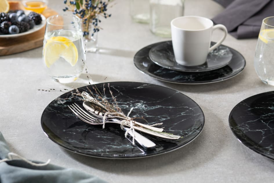 Villeroy & Boch Тарелка подстановочная 27 см черная Marmory | https://grandposuda.com.ua