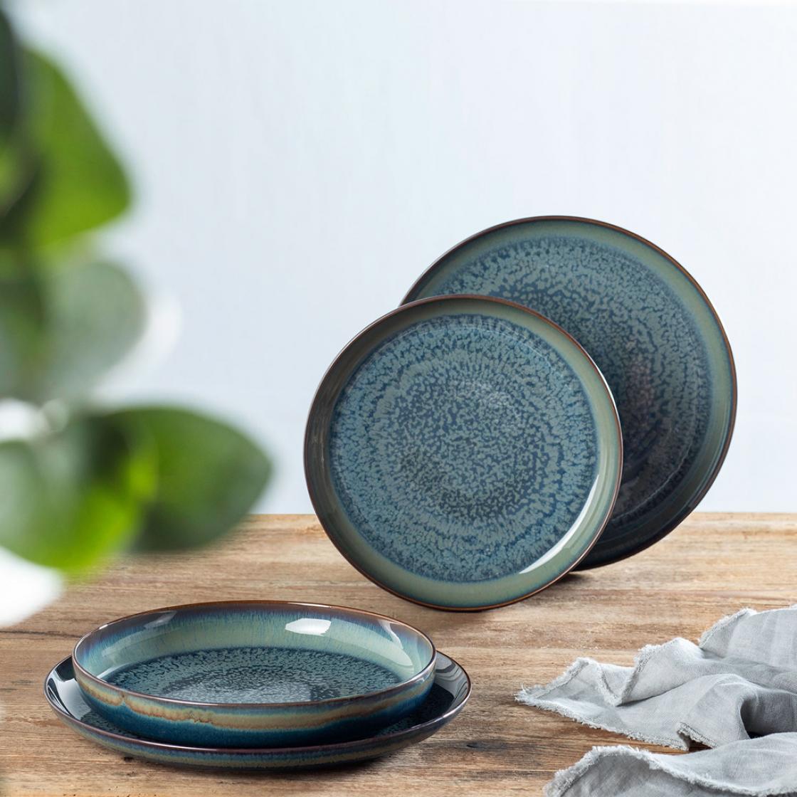 Villeroy & Boch Тарелка для завтрака 21 см, серо-синяя Crafted | https://grandposuda.com.ua