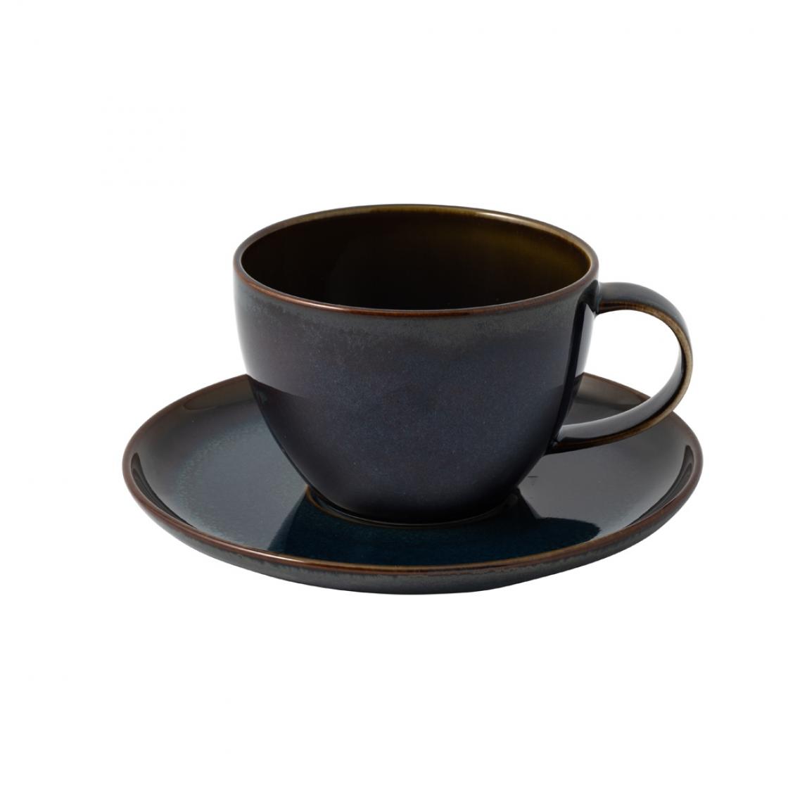 Villeroy & Boch Блюдце до чашки для кави 15 см, темно-синє Denim Crafted | https://grandposuda.com.ua