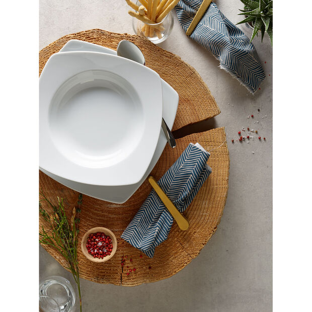 Villeroy & Boch Тарілка для супу квадратна 22х22 см біла Simply Fresh Vivo | https://grandposuda.com.ua