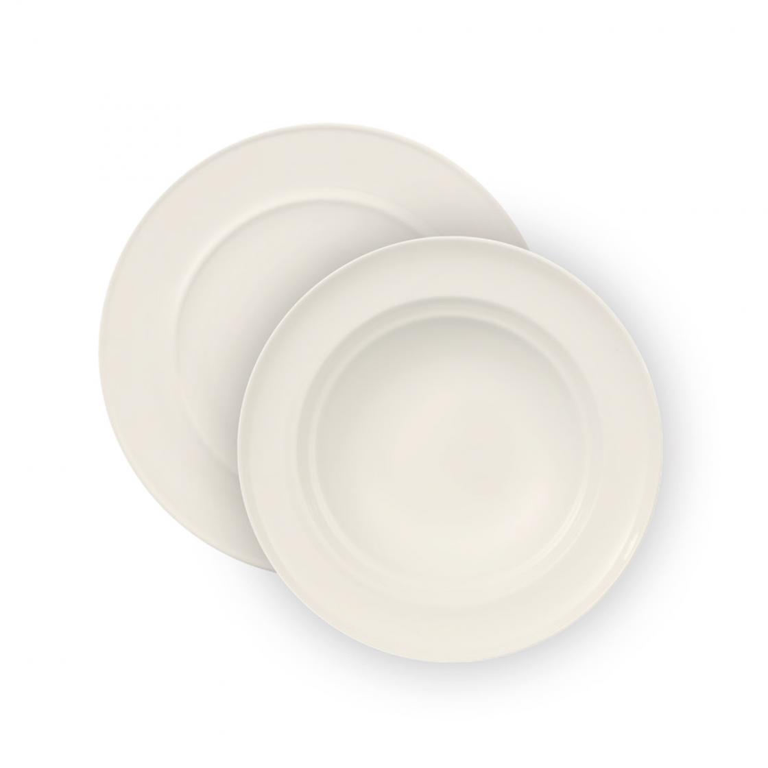 Villeroy & Boch Набор тарелок, 12 предметов, NEO White Vivo | https://grandposuda.com.ua
