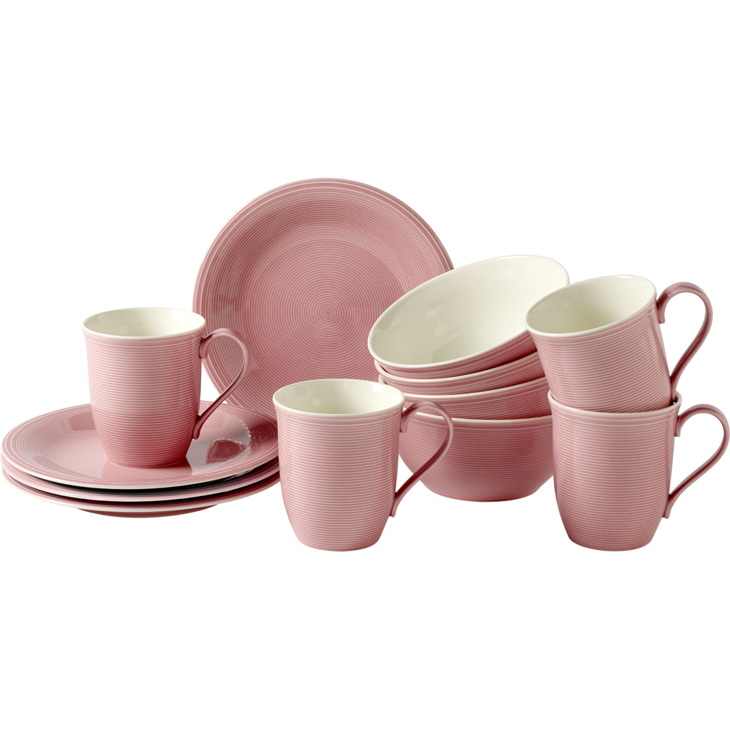 Villeroy & Boch Набір посуду для сніданку рожевий, 12 предметів, Color Loop Vivo Villeroy & Boch Набір посуду для сніданку рожевий, 12 предметів, Color Loop Vivo | https://grandposuda.com.ua