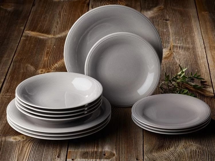 Villeroy & Boch Тарелка обеденная 28,5 см, серая Color Loop | https://grandposuda.com.ua