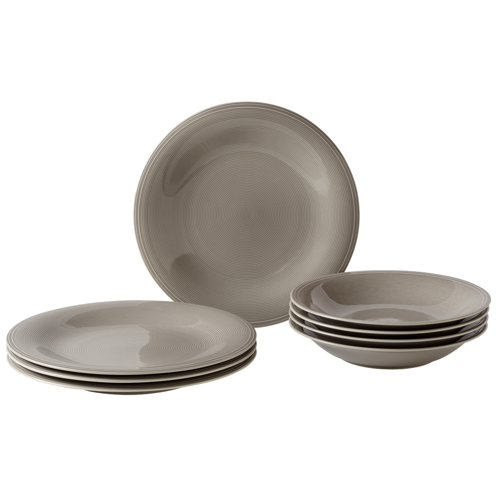 Villeroy & Boch Набір тарілок, 8 предметів, Color Loop Stone Vivo Villeroy & Boch Набір тарілок, 8 предметів, Color Loop Stone Vivo | https://grandposuda.com.ua