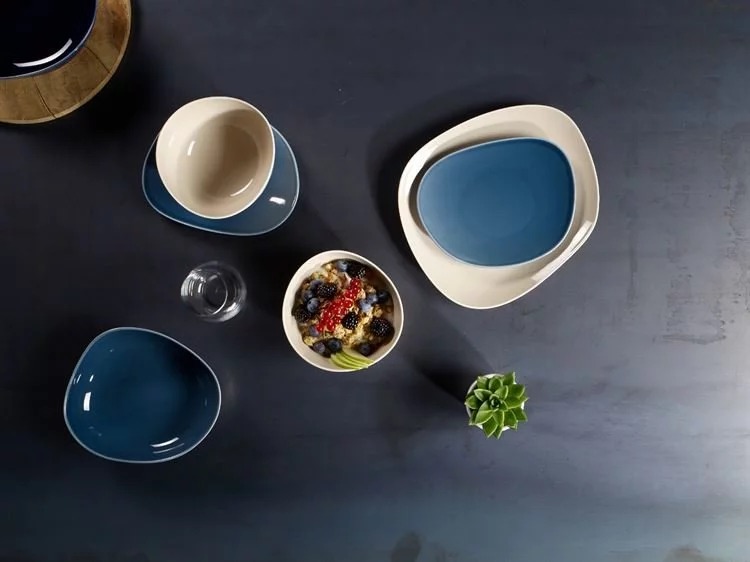 Villeroy & Boch Глибока тарілка 20 см, синя Organic | https://grandposuda.com.ua