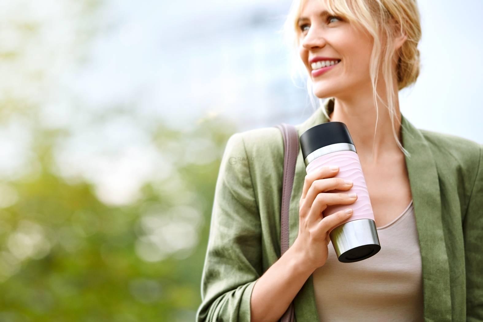 Термокружка 0,36 л, розовая Travel Mug Emsa | https://grandposuda.com.ua